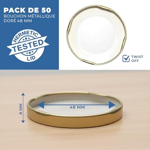 Vue 2 de Bouchons Metalliques Universels Mm