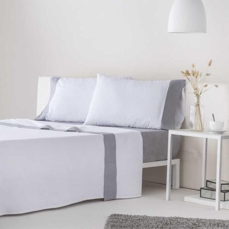 Juego de Sábanas 2 Plazas Microfibra Suave – Gris