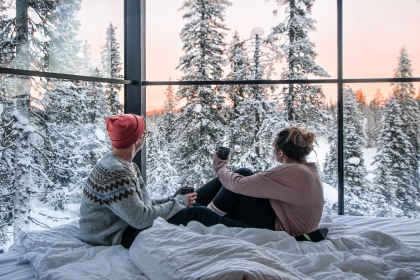 Finland signature: winter nights in een Nature Igloo afbeelding