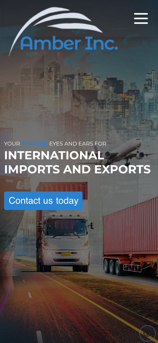 Création de site web pour Amber Inc., une entreprise de vente de produits de soins de la peau, biologiques.