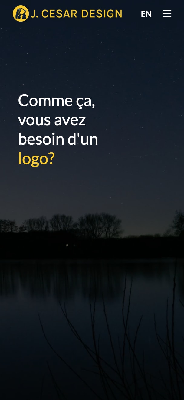 Création de site web pour Jules César Design, une entreprise de développement web.