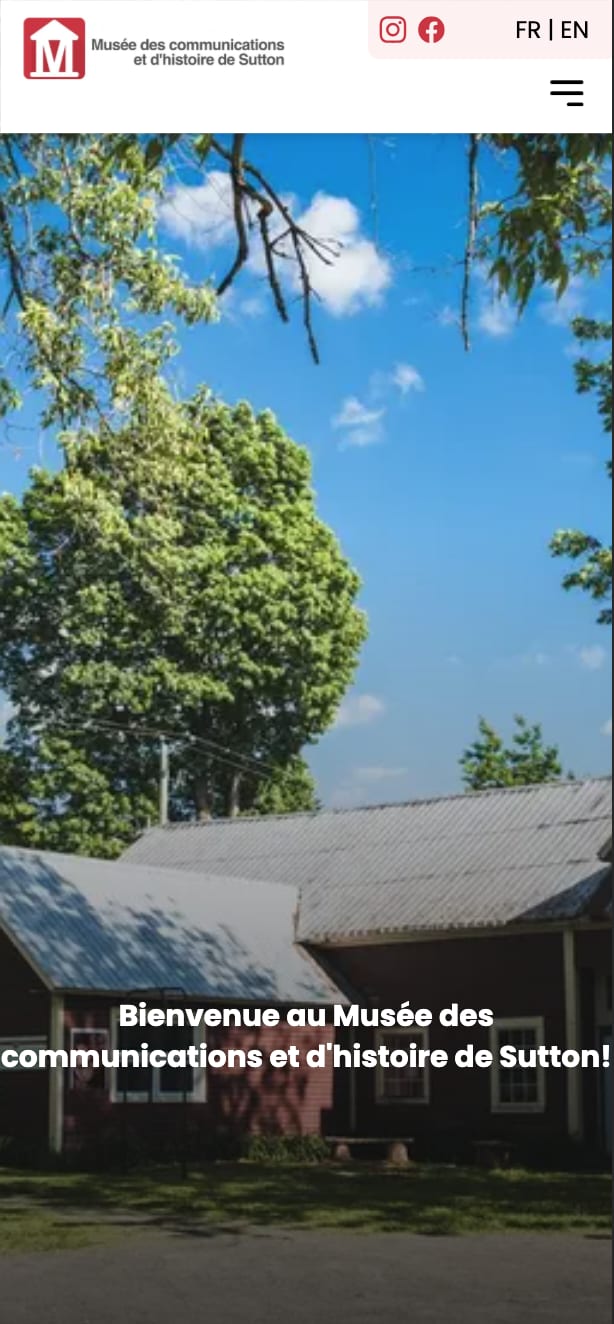 Création de site web pour le musée de Sutton, un petit musée local, à but non lucratif.