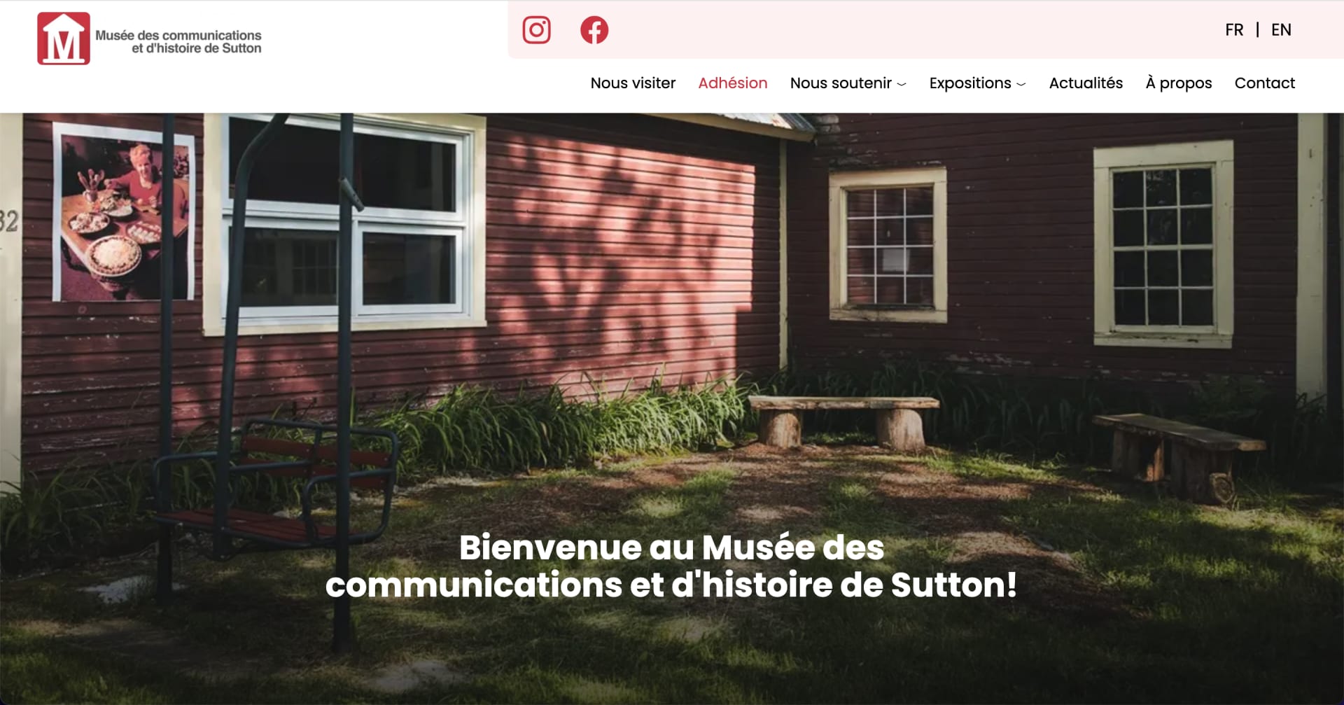 Création de site web pour le musée de Sutton, un petit musée local, à but non lucratif.