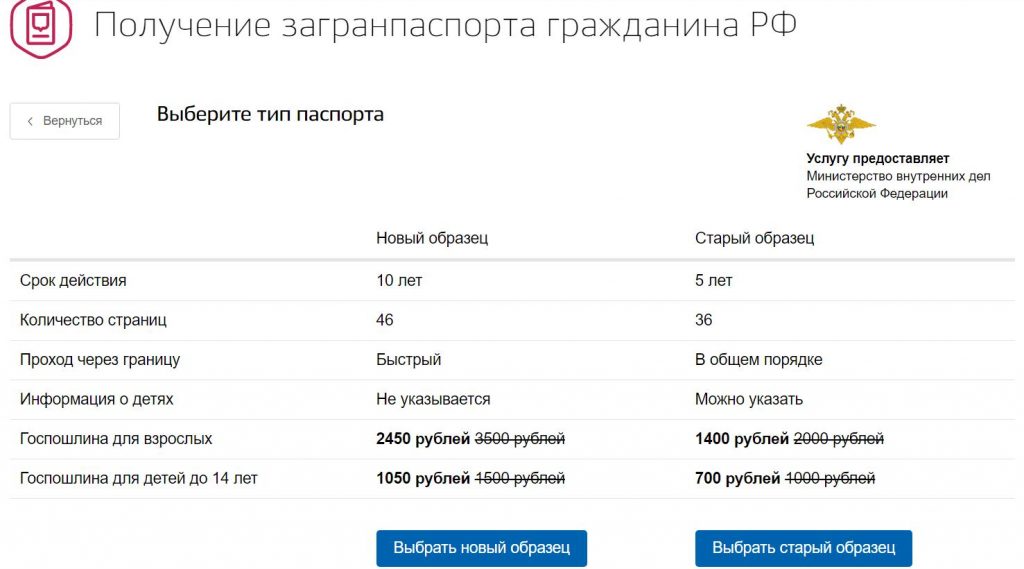 Что нужно для получения загранпаспорта старого образца через госуслуги