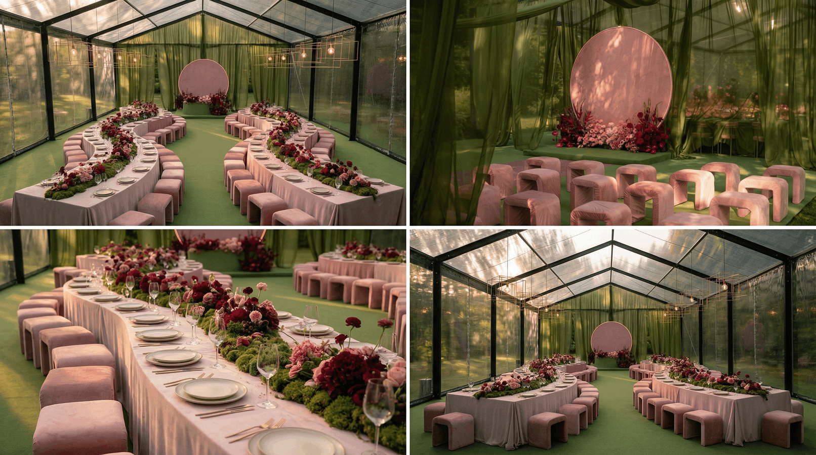 Концепция оформления Розовый сад под открытым небом — мудборд декора