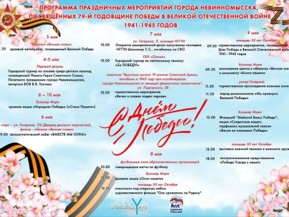 В Невинномысске на День Победы подготовили праздничную программу