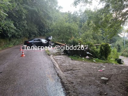 Подросток в Кисловодске в тайне от отца взял машину и врезался мусорный бак