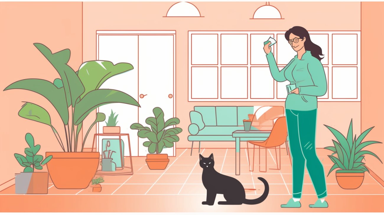 Ein Katzenbesitzer erstellt einen detaillierten Aktionsplan für die Suche nach seiner vermissten Katze