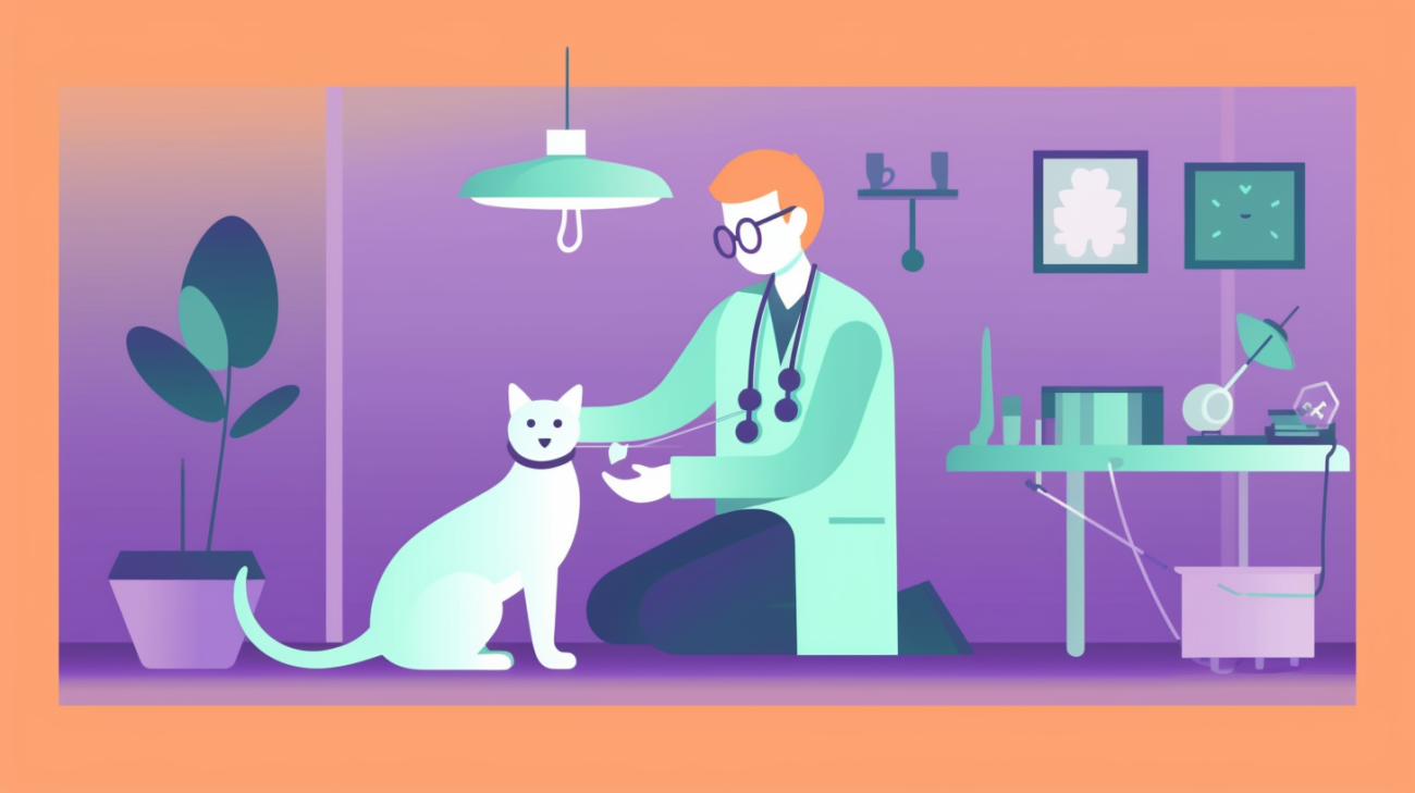 Een afbeelding van een microchip die in een kat wordt geplaatst