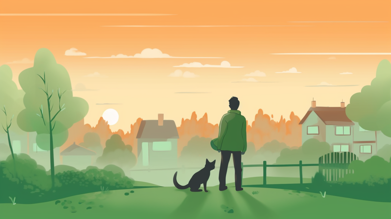 Een bezorgde eigenaar op zoek naar hun vermiste kat