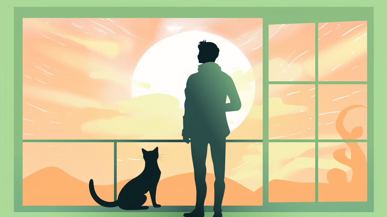 Een katteneigenaar die zoekt naar hun verloren kat