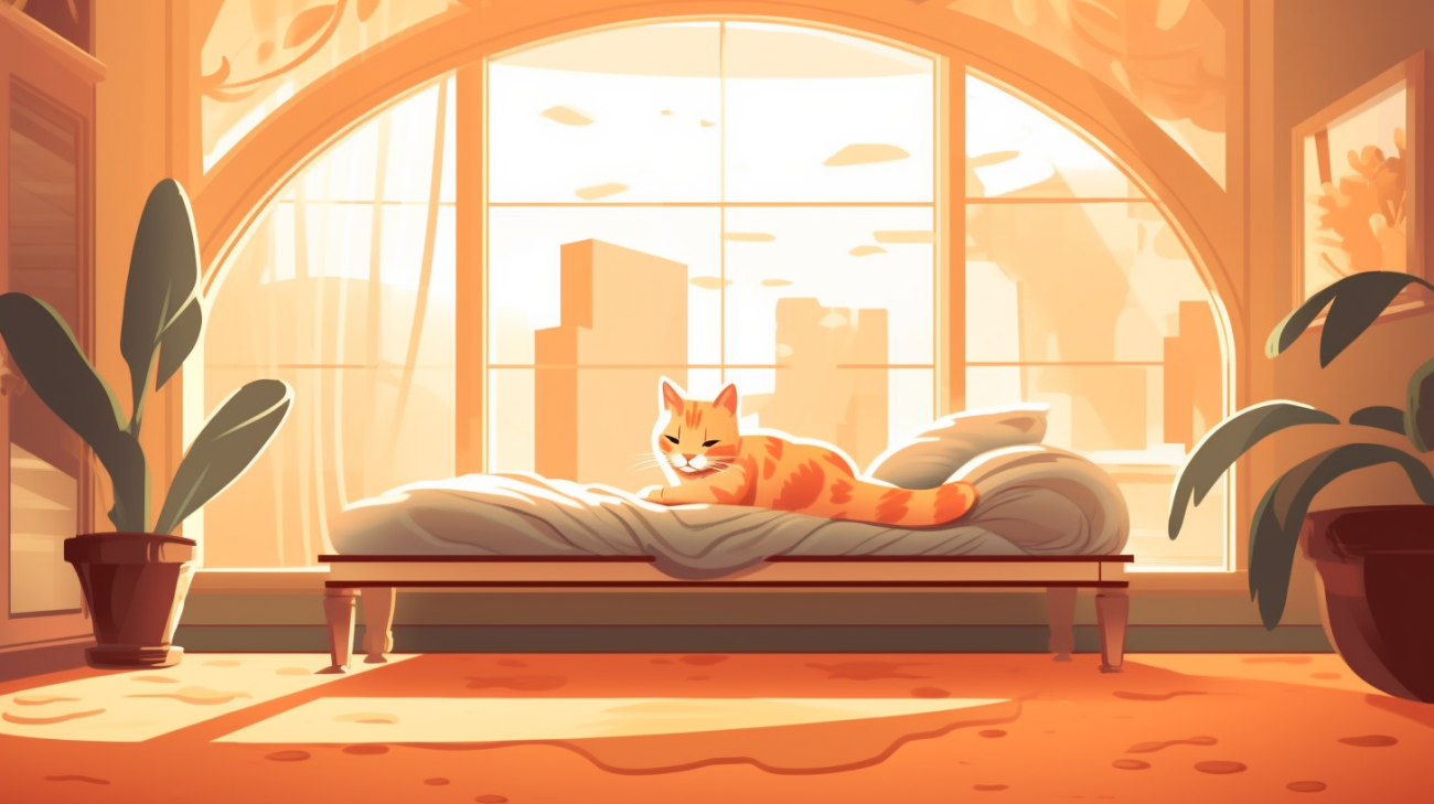 Eine gestresste Katze, die sich unter einem Bett versteckt, veranschaulicht den Zusammenhang zwischen Stress und der Entscheidung einer Katze, wegzulaufen