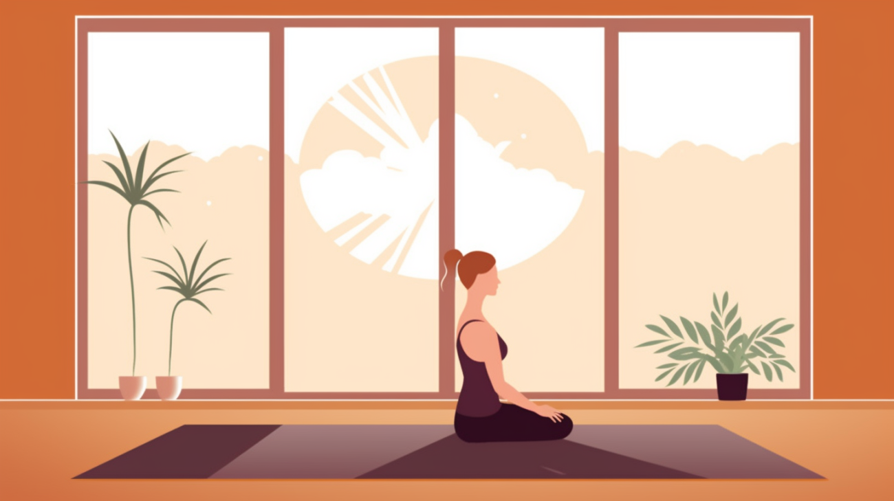 Persoon die mindfulness beoefent met secundair trefwoord in alt-tekst