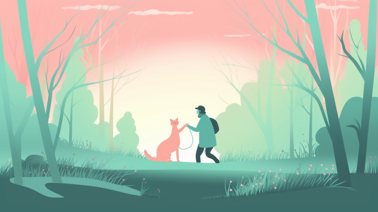 Katze wiedervereint mit Besitzer nachdem sie im Wald gefunden wurde