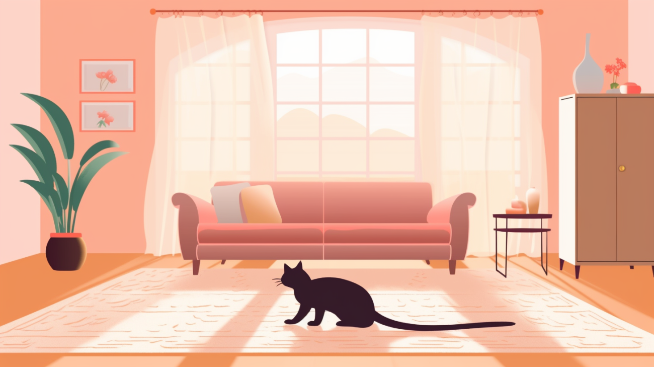 Image of a cat displaying scared behavior