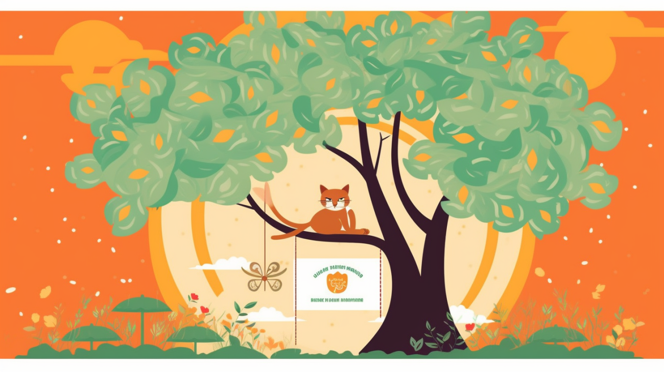Verloren kitten poster aan een boom