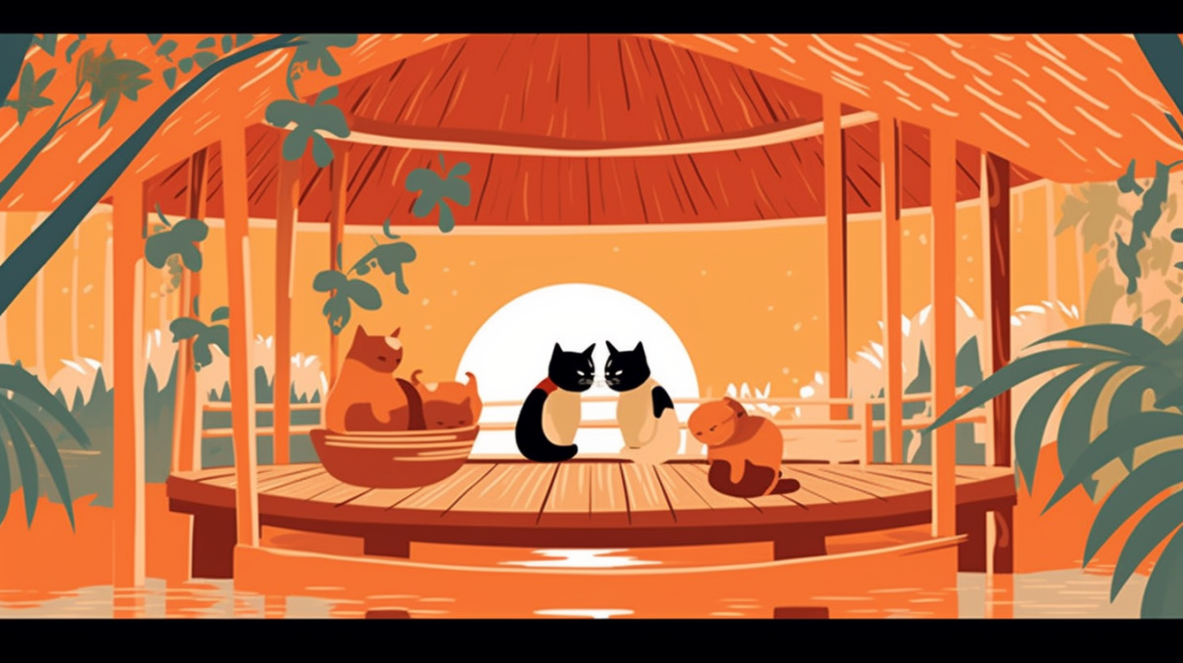 Kittens verborgen onder een dek
