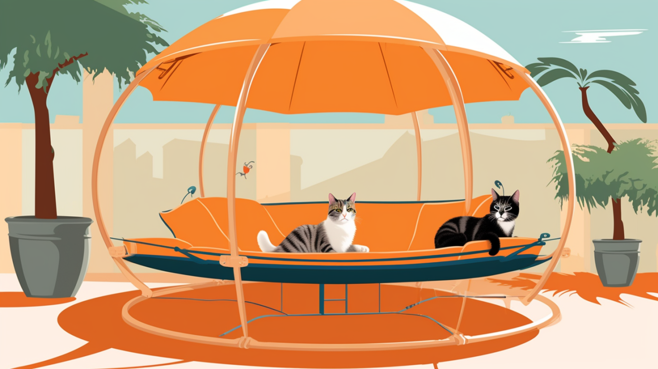 Een kat-veilige buitenren voor warm weer