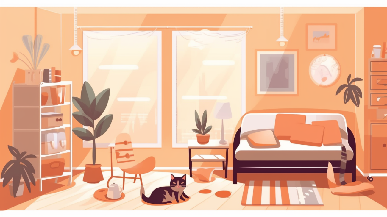 Image of a cat being reintegrated into their home environment after being found