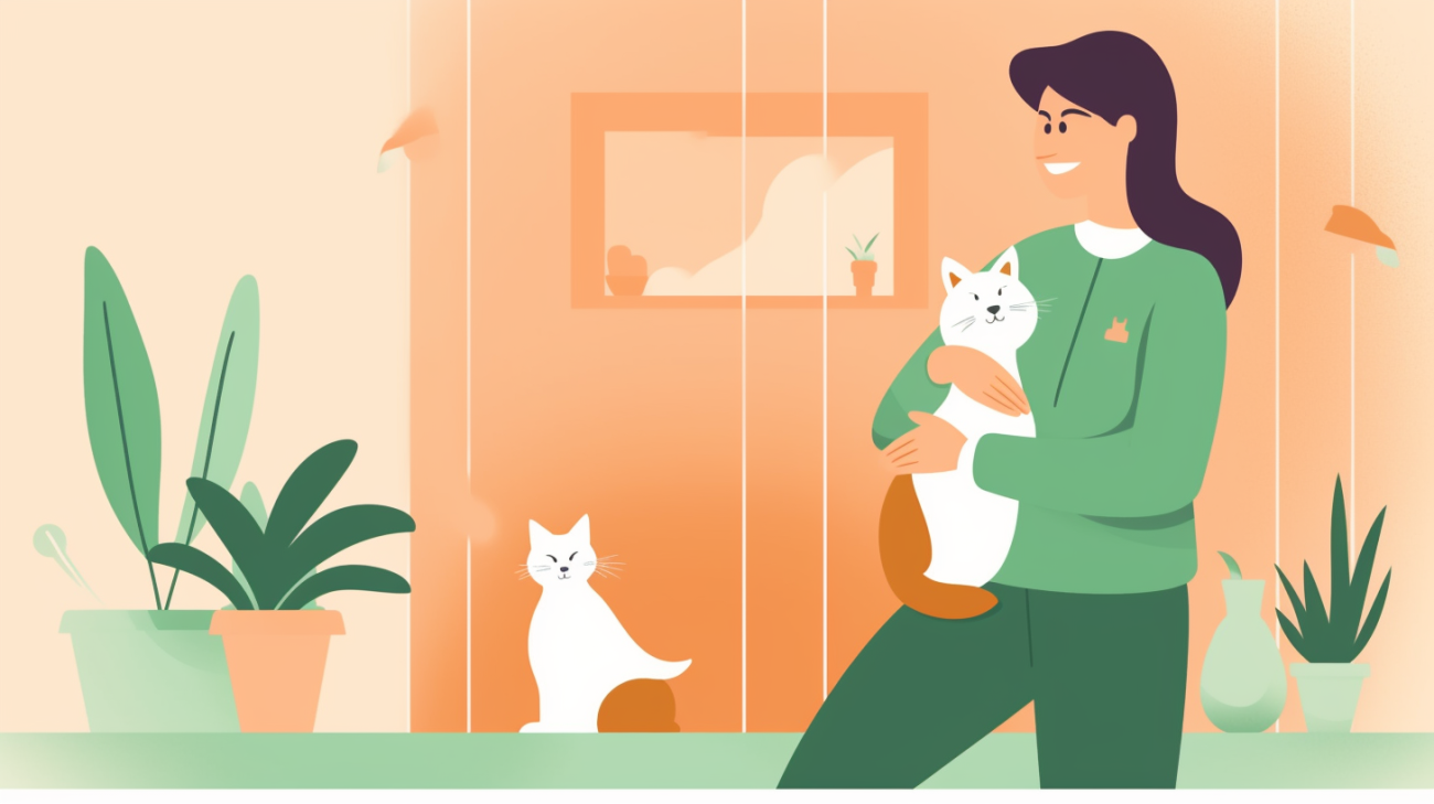 Een katteneigenaar observeert het gedrag van haar kat tijdens de krolsheidcyclus