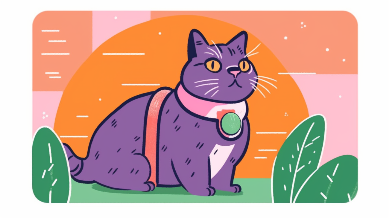 Een kat met een huisdier volgsysteem om zijn halsband