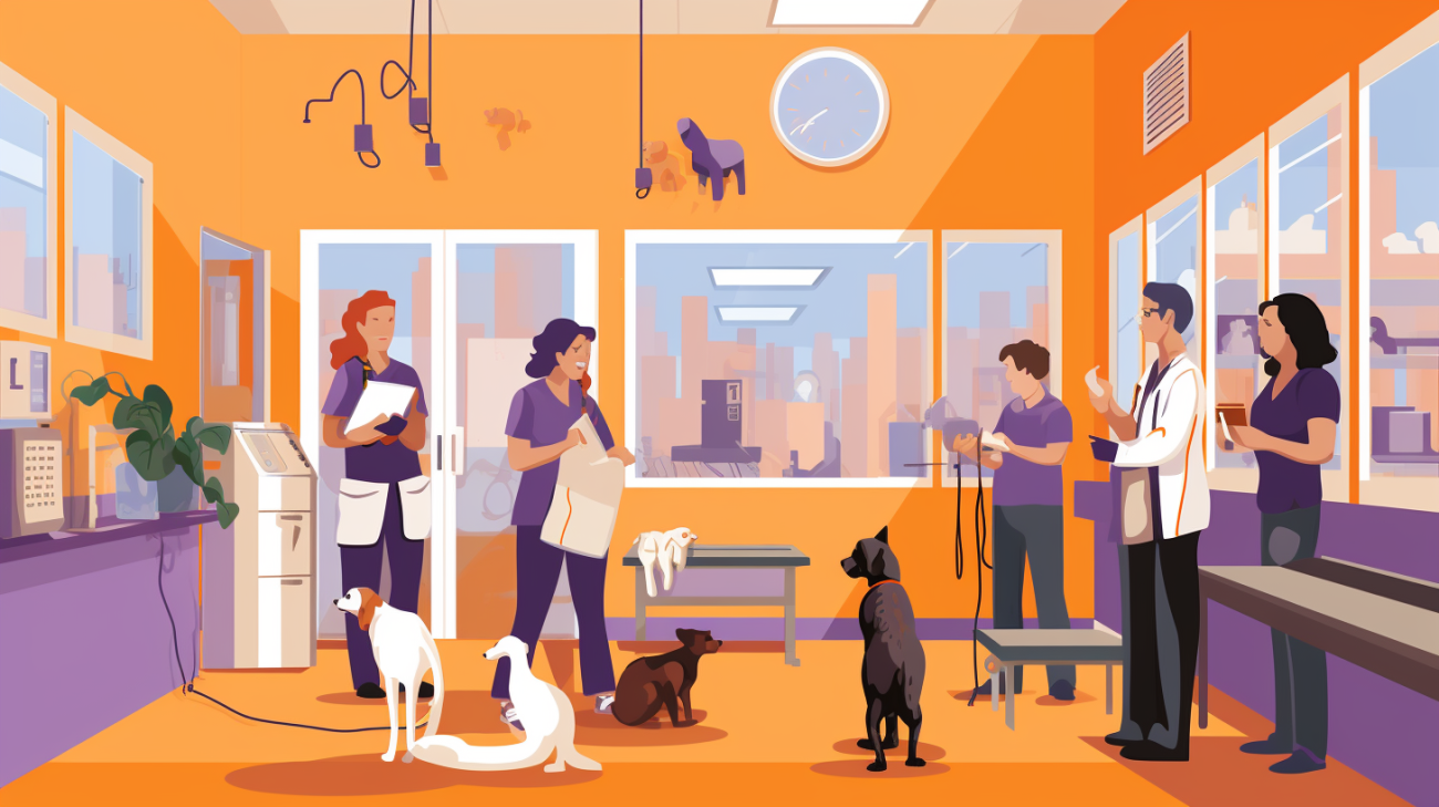 Een druk dierenasiel vol met honden die zijn gevonden nadat ze zijn weggelopen
