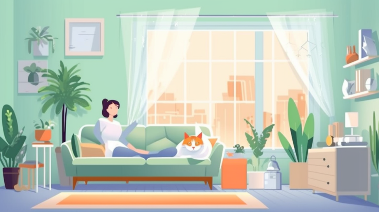 Blije katteneigenaar en hun herenigde kat