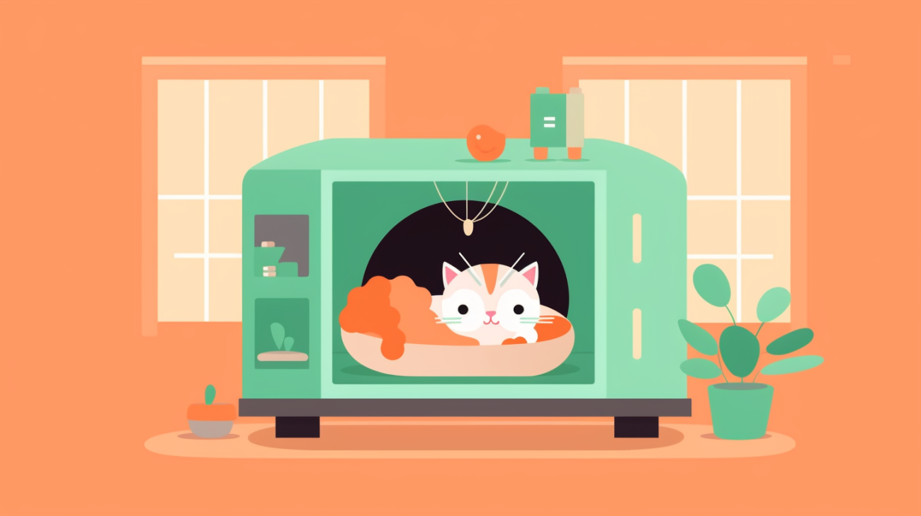 Een knusse en veilige schuilplek voor een kitten om zich terug te trekken