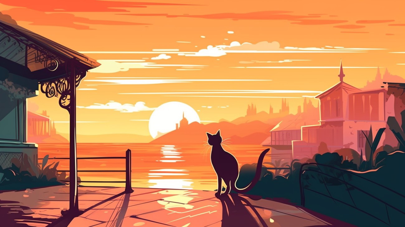 Afbeelding van een kat die zijn zintuigen gebruikt om de weg naar huis terug te vinden
