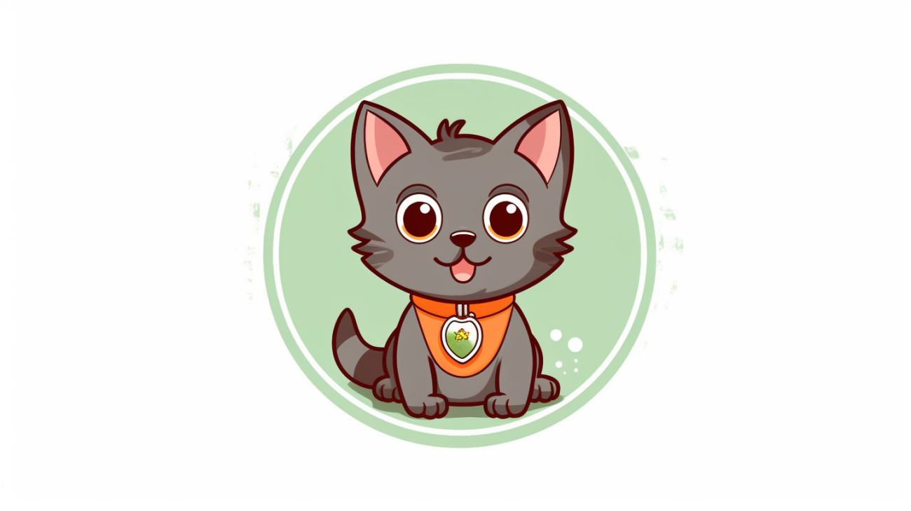 Kitten met een halsband en ID-tag