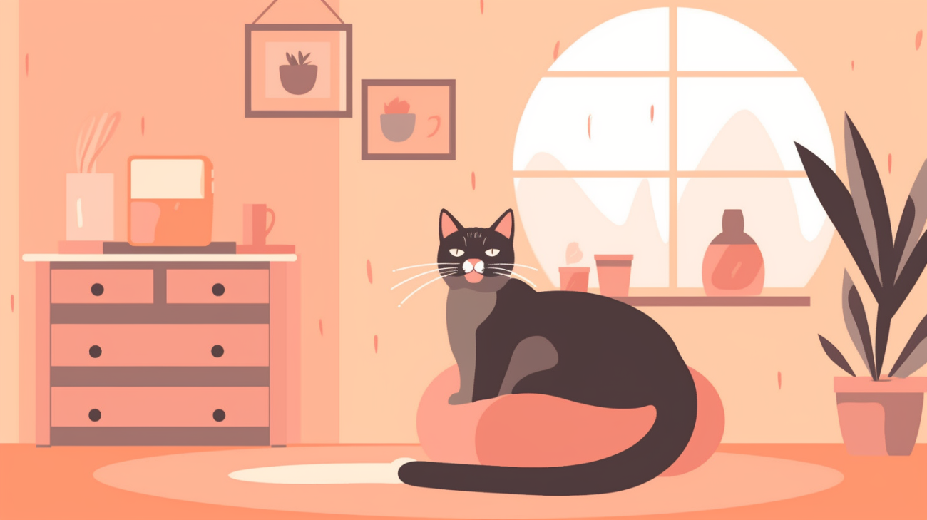 Schwangere Katze zeigt Nistverhalten