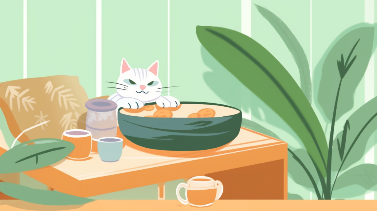 Een kitten dat wordt gelokt met een bekende geur of geluid