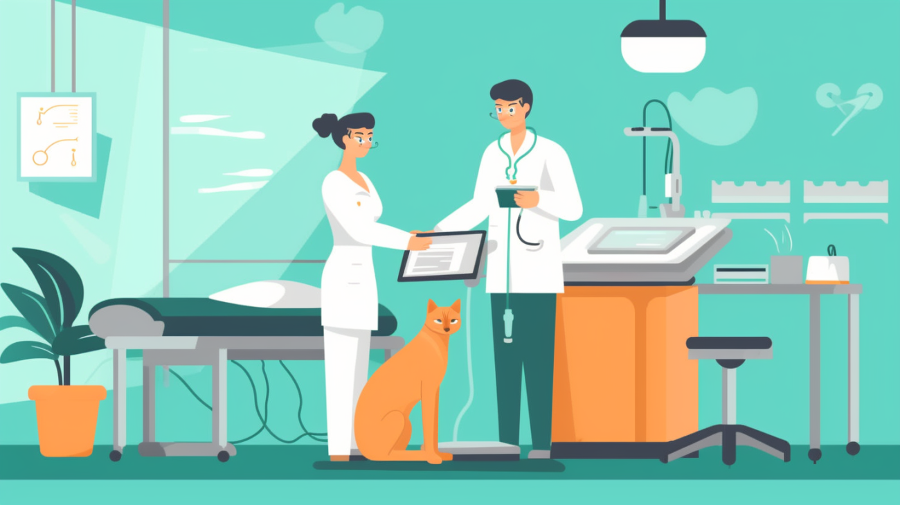 Microchip scanner die wordt gebruikt bij een kat