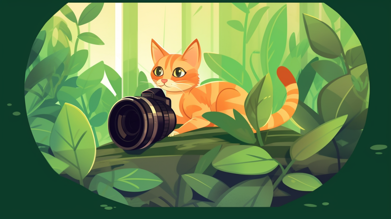 A wildlife camera capturing an image of a lost cat
