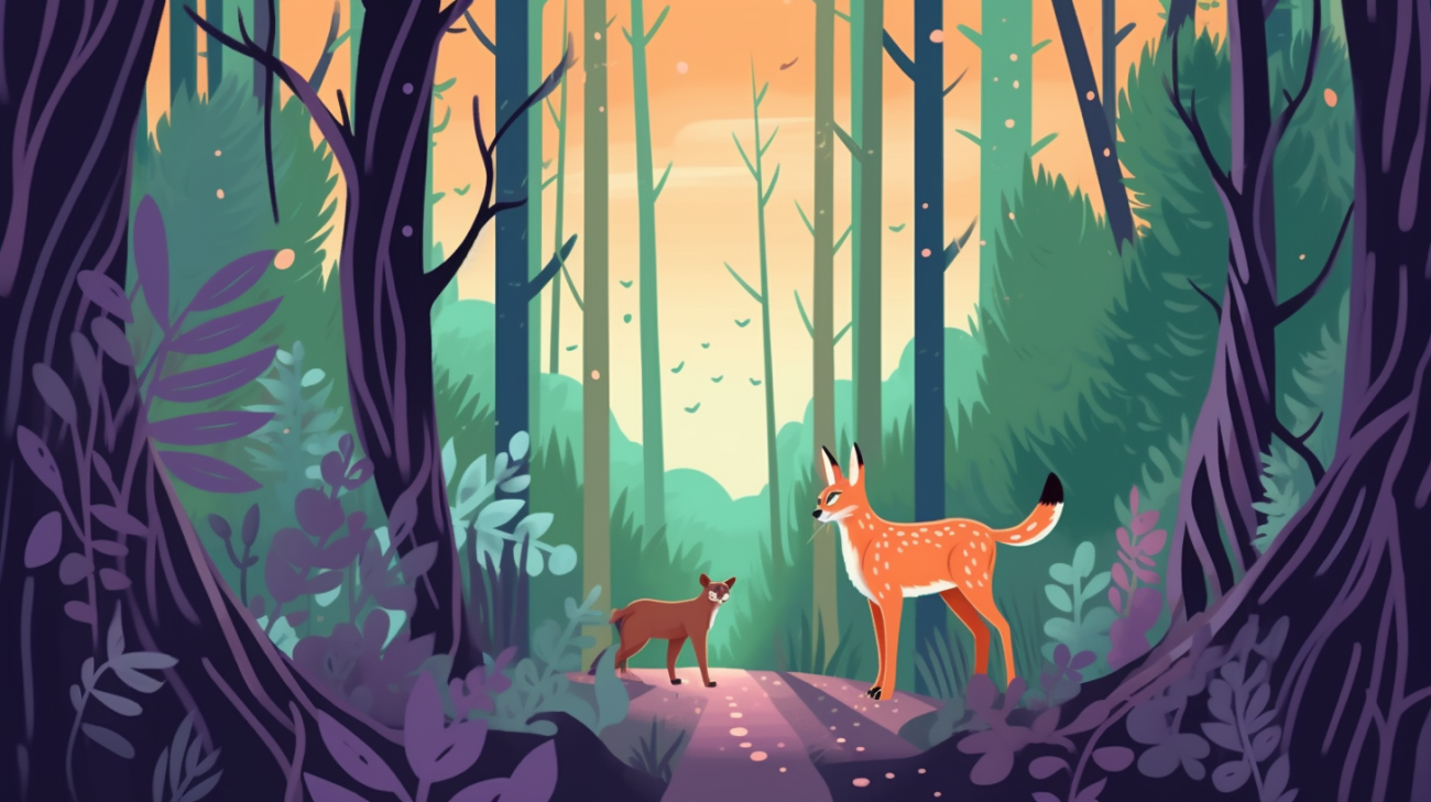 Ein Wildtier im Wald stellt eine potenzielle Gefahr für eine verlorene Katze dar