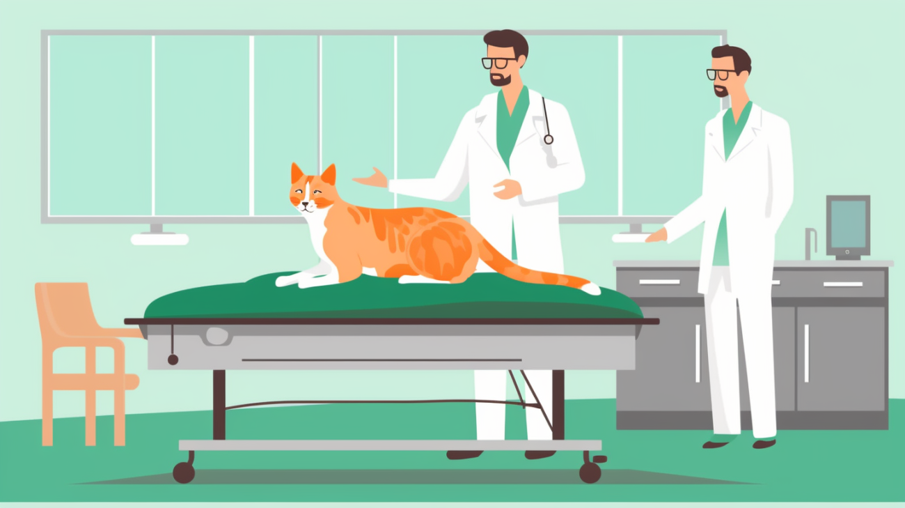 Unkastrierter Kater beim Tierarzt zur Kastrationsberatung