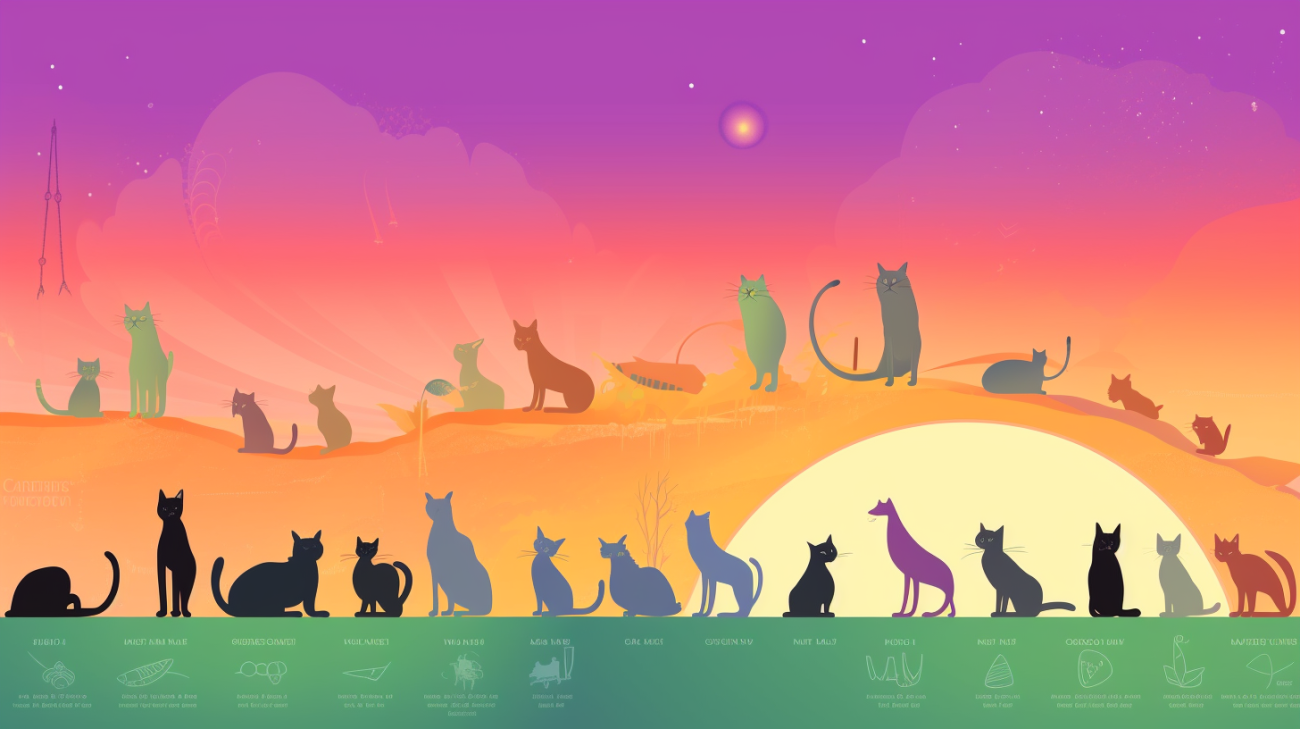 Afbeelding van verschillende kattenrassen met uiteenlopende persoonlijkheden en gewoonten
