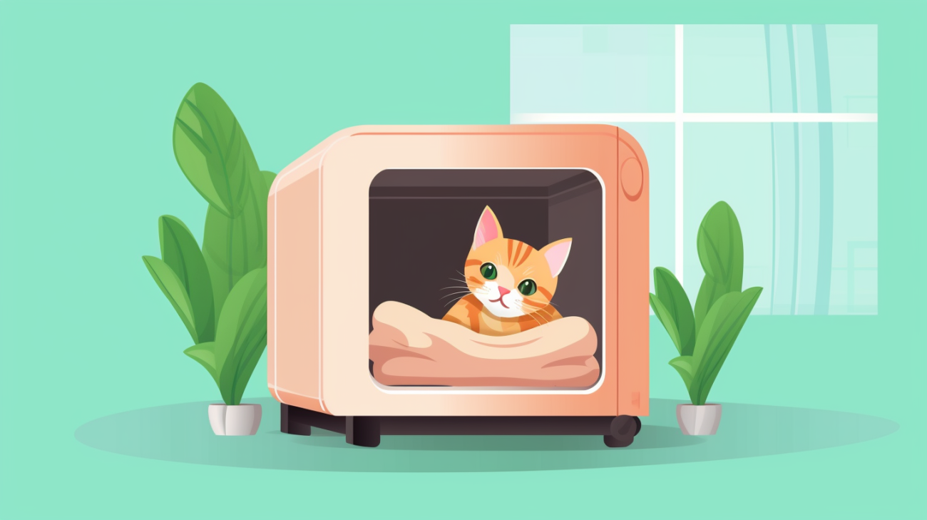 Een nieuwsgierig kitten gluurt uit zijn schuilplaats
