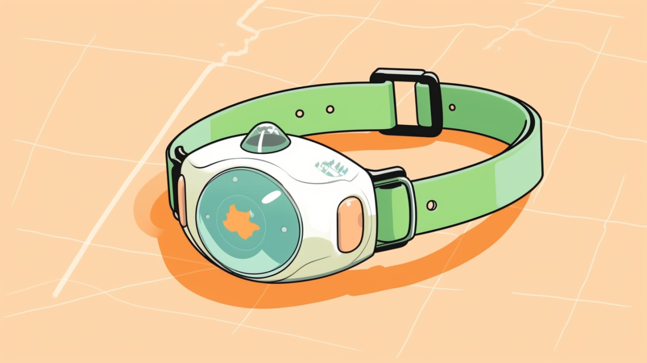 GPS kat-tracking apparaat bevestigd aan een kattenhalsband