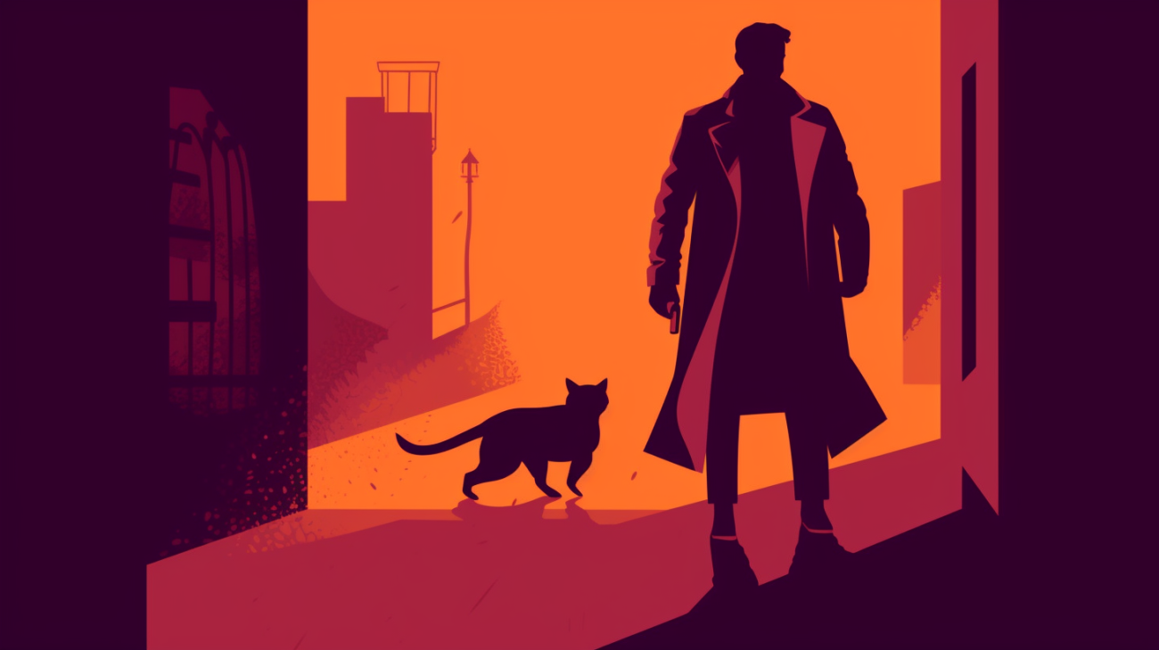 Een verdacht persoon die een kat vasthoudt