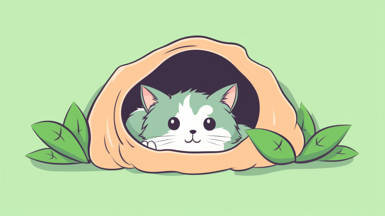Een kitten dat voorzichtig vanuit een schuilplaats gluurt, wat benadrukt hoe belangrijk het is ze naar buiten te lokken
