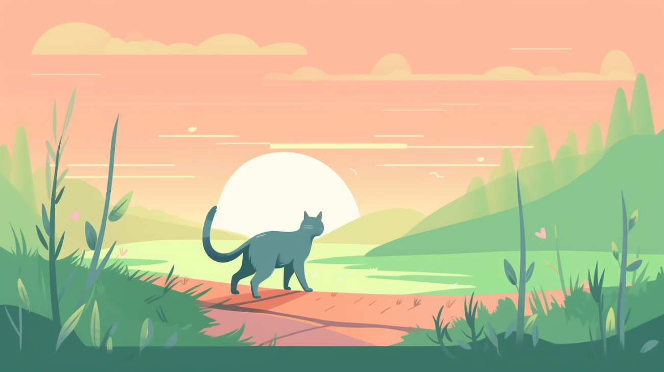 Eine Katze, die ihre Orientierungsfähigkeiten nutzt, um den Weg nach Hause zu finden