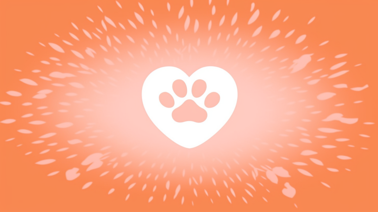 Een kattenpootafdruk met een hart, symbool voor liefde en hoop