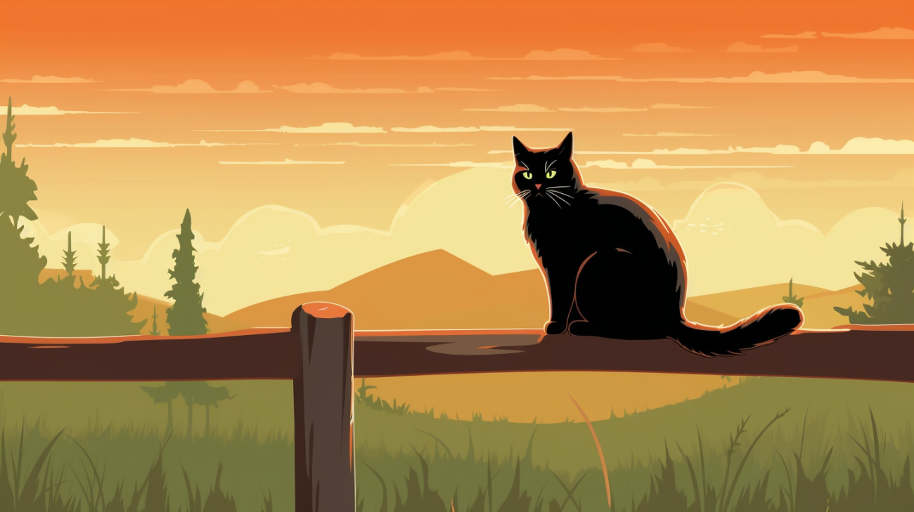 Afbeelding van een kat die territoriaal gedrag vertoont