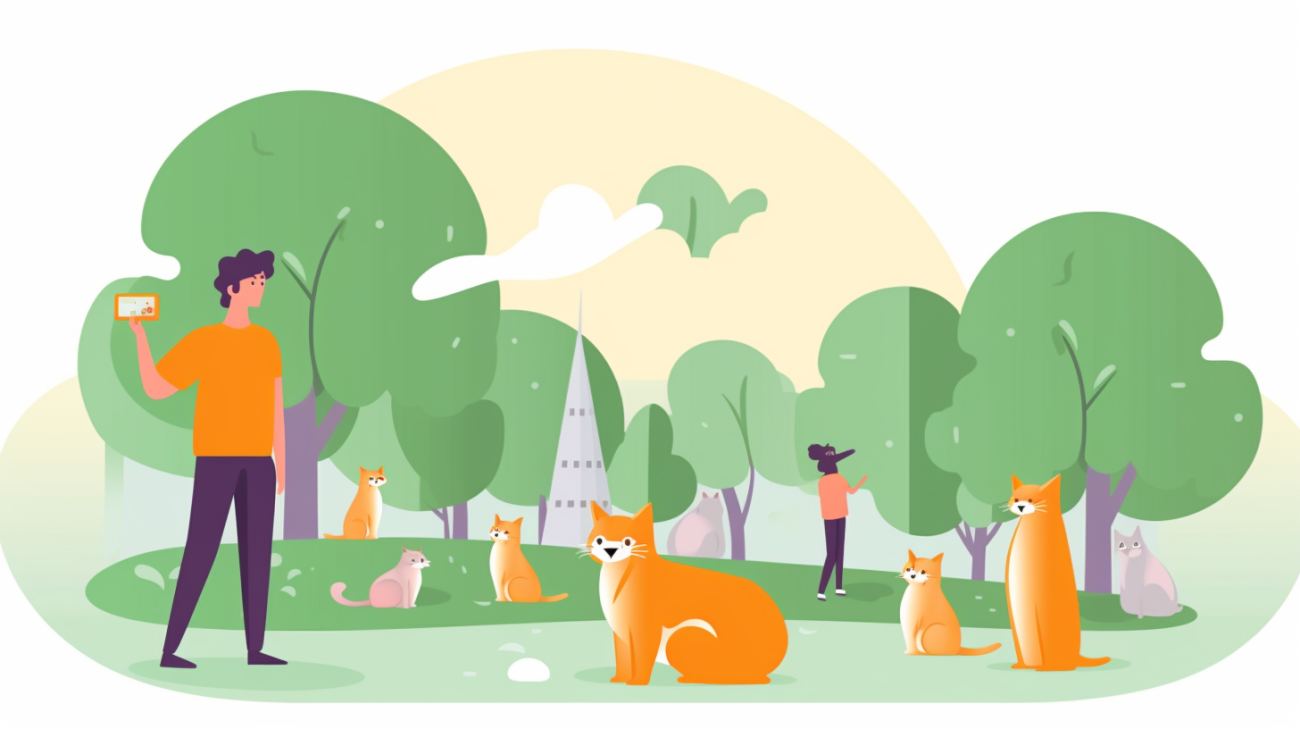 Ein Beitrag über eine verlorene Katze wird in einer lokalen Gemeinschaftsgruppe auf Facebook geteilt
