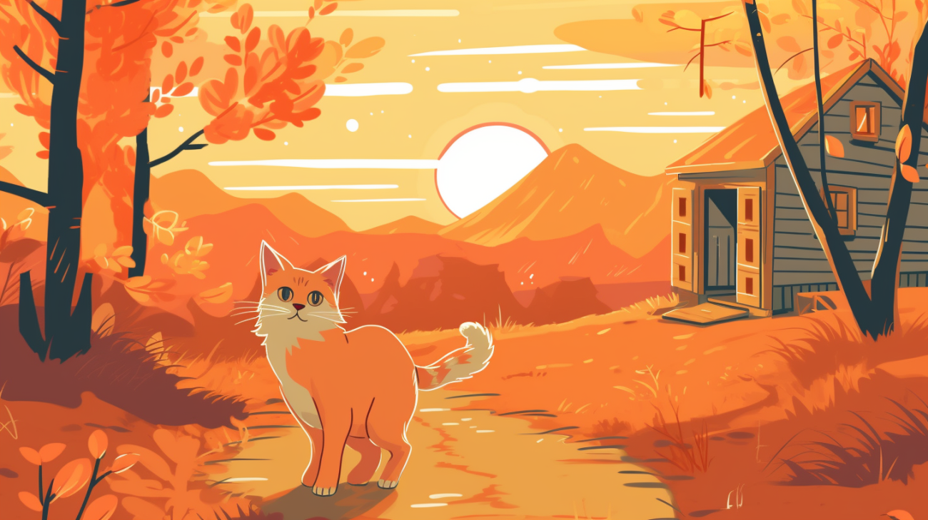 Een kat die terug naar huis komt na het ruiken van vertrouwde geuren