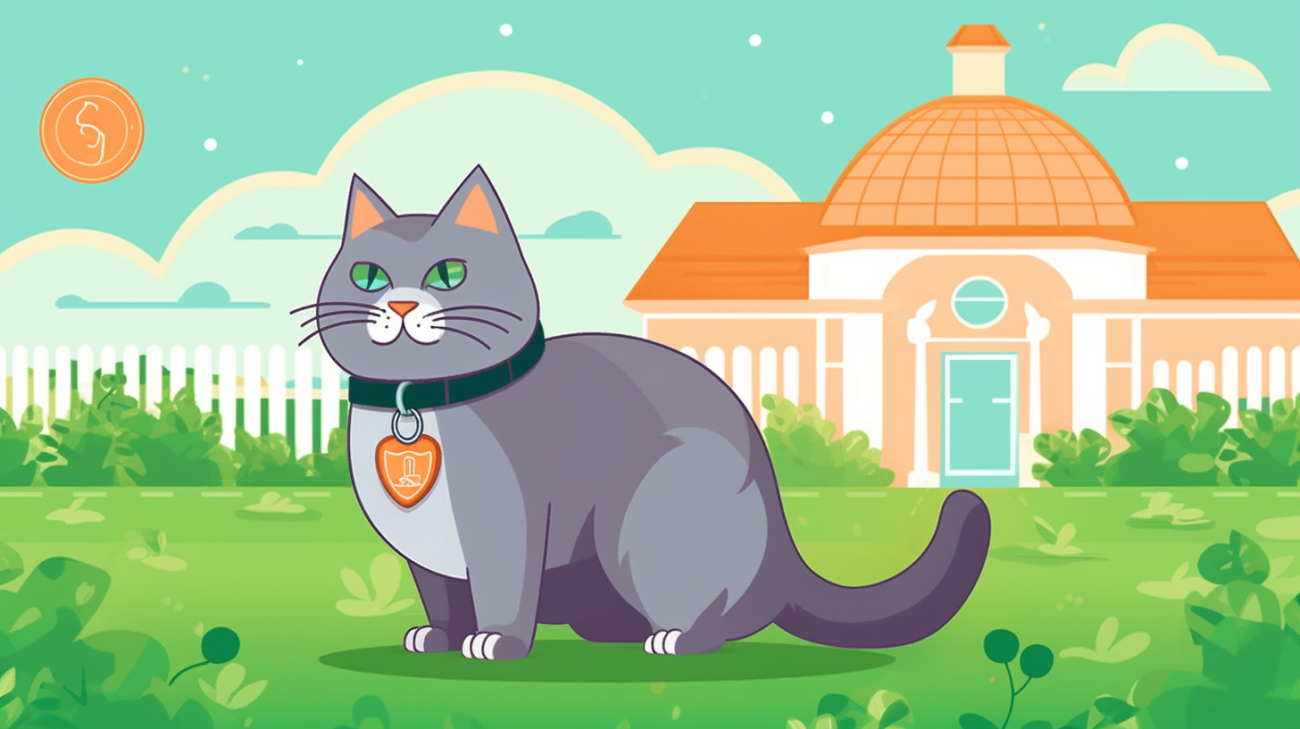 Afbeelding van een kat met een GPS-volgapparaat aan zijn halsband