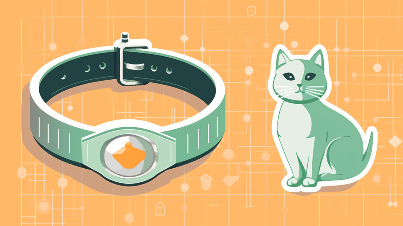 Mikrochip und Halsbandmarke für eine taube Katze