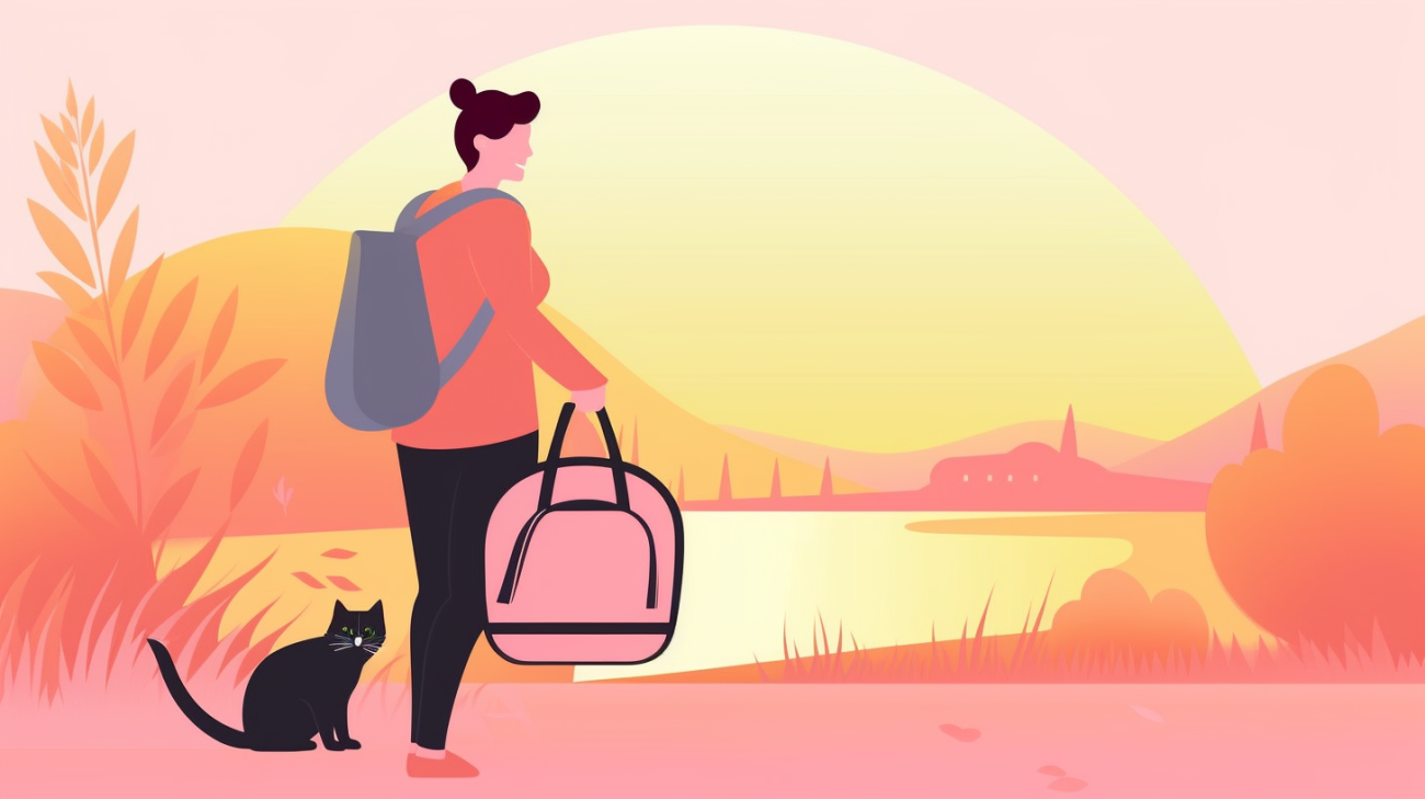Bild eines Katzenbesitzers, der früh am Morgen nach seiner verlorenen Katze sucht
