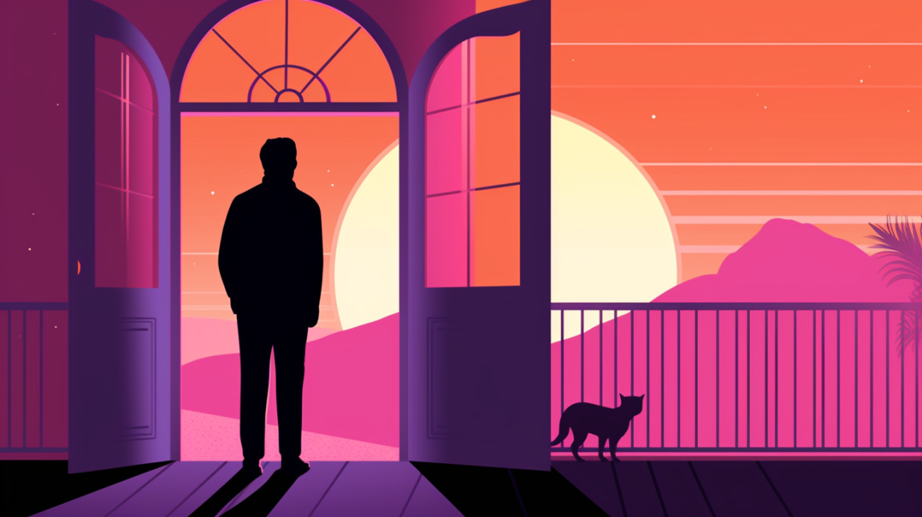 Eigenaar zoekt naar hun kat in de nacht